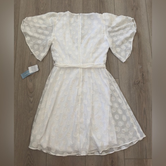 London Times White Flutter Sleeve Mini Dress 🤍 - Picture 11 of 11
